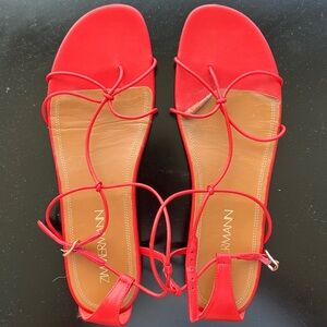 Zimmermann strappy red sandals
